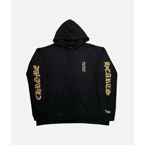 Chrome Hearts Online Exclusive 1988 Glittered Vertical Logo Hooded Sweatshirt Bl